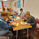 Older people enjoying their meal