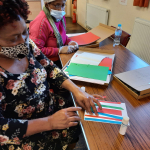 Card making activity improves older people's minds, imagination and creativity.
