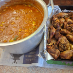 A delicious meal shared by the older people